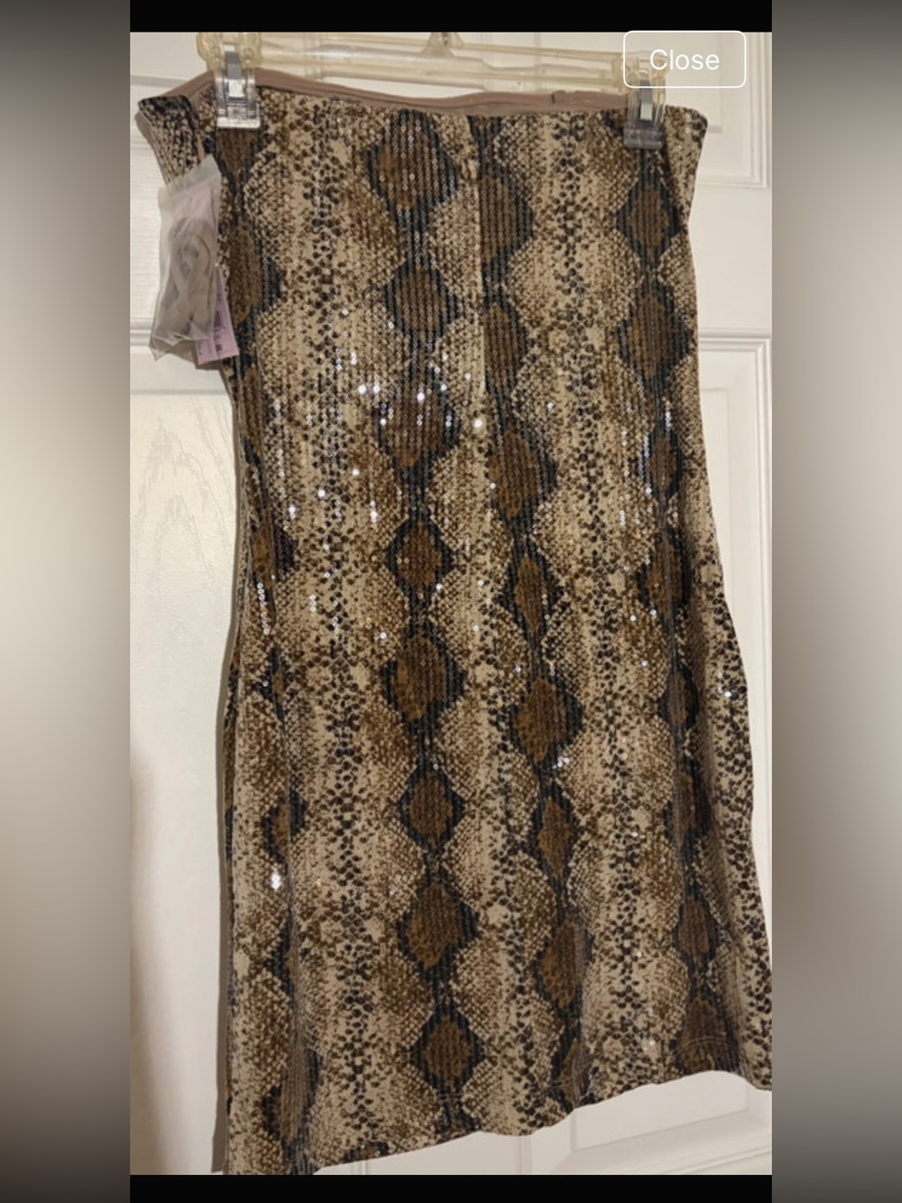 wild fable Sequin Snake Print Mini dress - Brown, Black